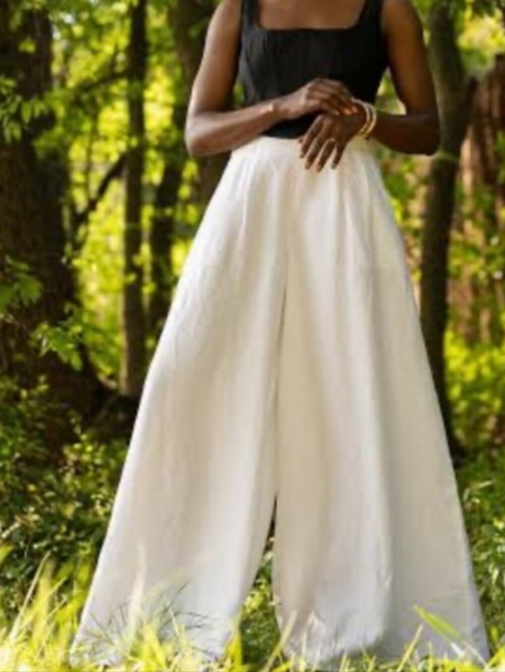 Banana Republic 8 White Wide-Leg Palazzo Pants
